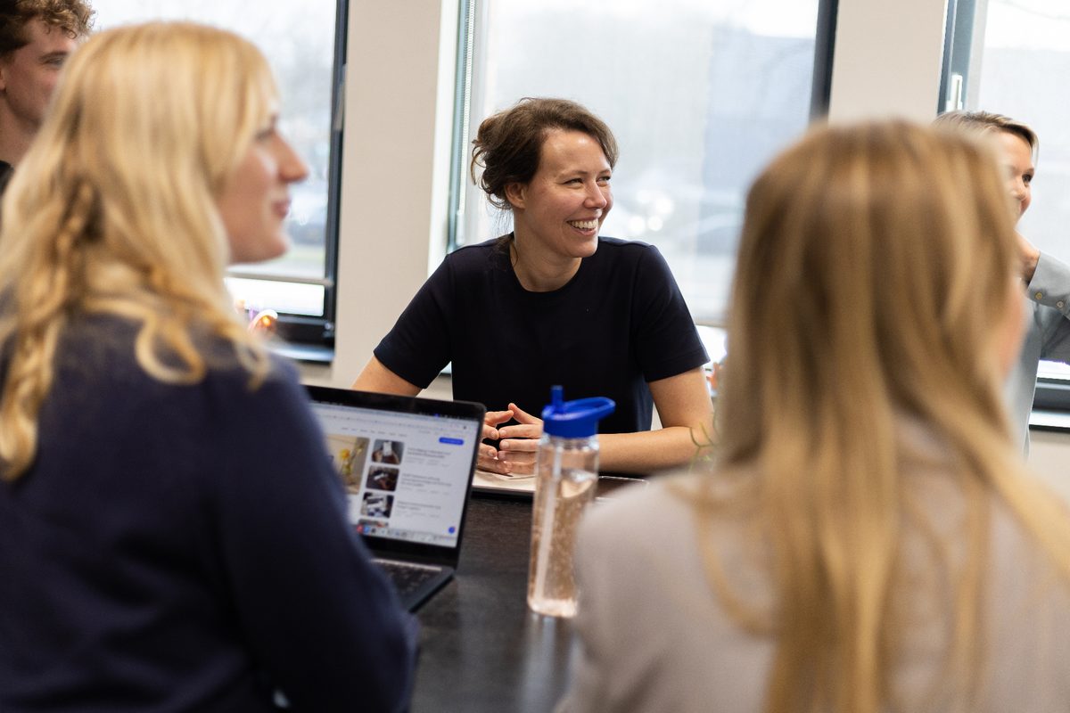 Het LeadBot-team aan het werk