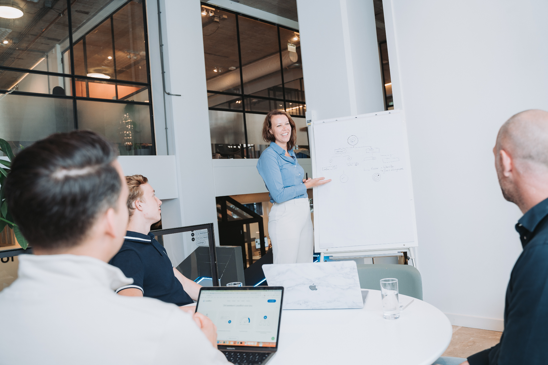 Partner Success Manager geeft uitleg over een LeadBot-flow